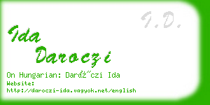 ida daroczi business card